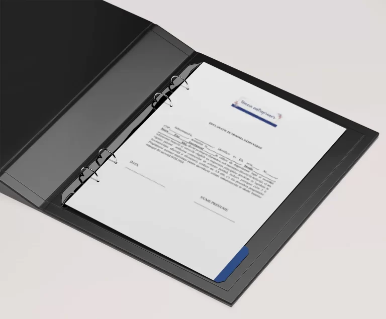 DECLARATIA PE PROPRIA RASPUNDERE 4.9 alin 1 Program Femeia Antreprenor Editia 2024-2025